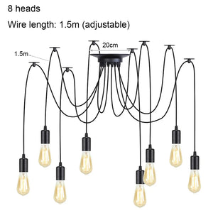 DIY Spider Chandelier Vintage Industrial Pendant Ceiling Light Home Hanging Lamp