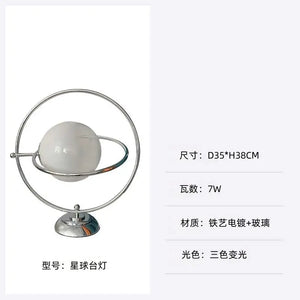 Minimalist Planet Desk Lamp Bauhaus Moon Glass Bedside Light Modern Home Decor