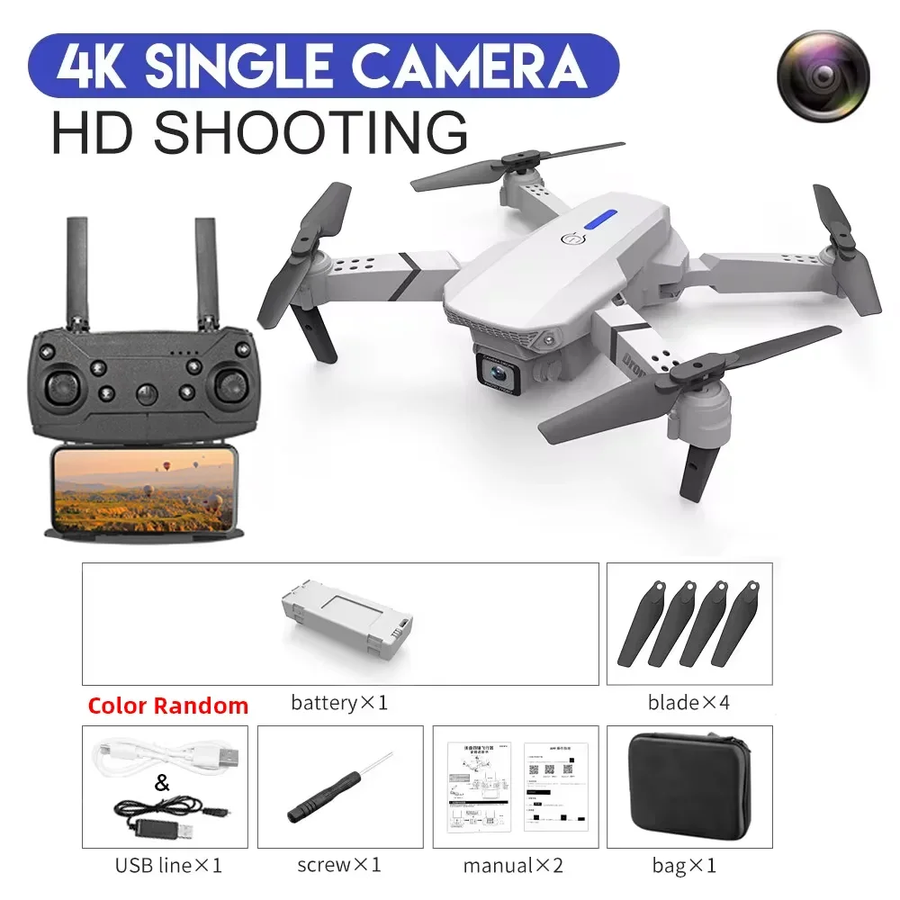 4K WiFi FPV Drone Foldable Quadcopter HD Camera Altitude Hold RC