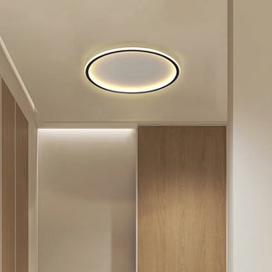 Nordic Minimalist LED Ceiling Light Circular Remote Control Bedroom Living Room