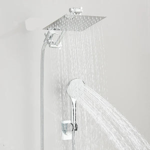 High Pressure Rain Shower Head 8-12Inch with Handheld & Adjustable Arm Spray