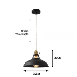 26cm LED Pendant Light 7-Color Dimmable with Scandinavian Wood Decor