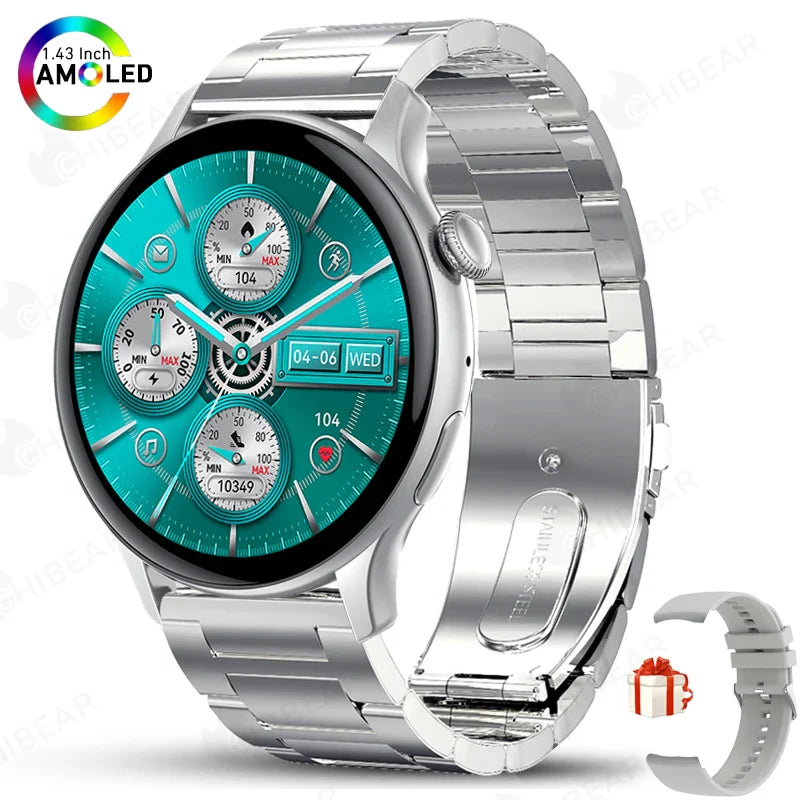 2025 AMOLED Smartwatch for Women Health Monitor AI Voice Bluetooth Call Watch