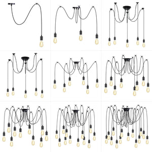 DIY Spider Chandelier Vintage Industrial Pendant Ceiling Light Home Hanging Lamp