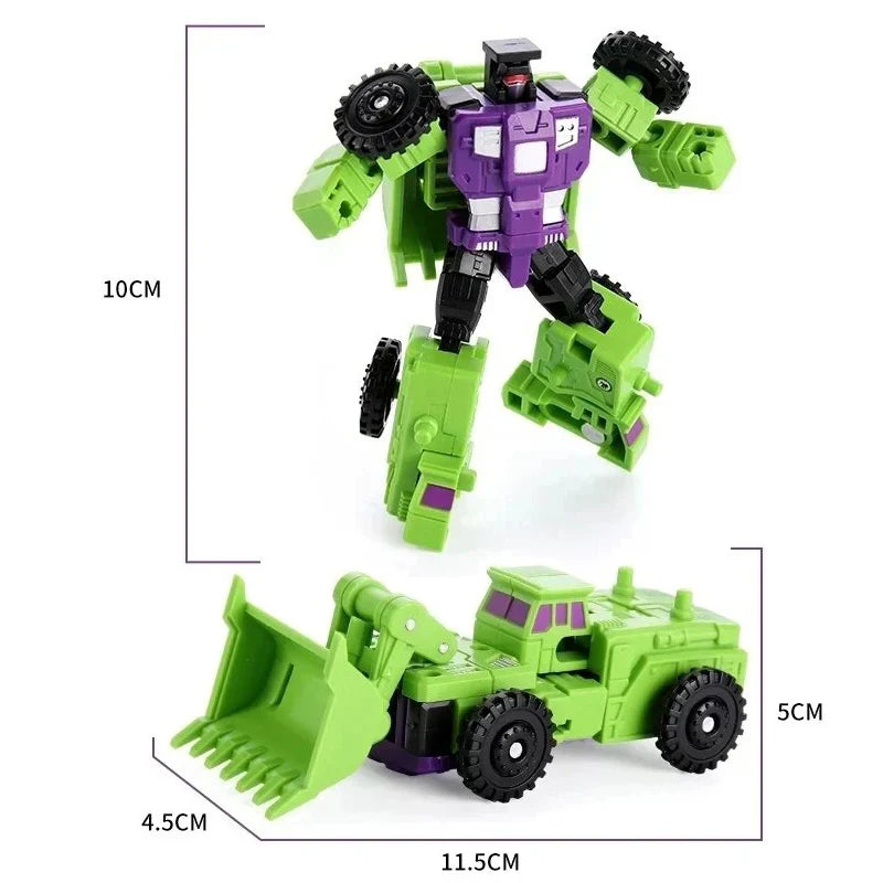 6-in-1 Transforming Robot Action Figure 22cm Convertible Toy for Kids