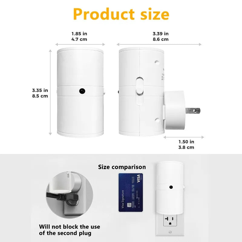 Plug In Night Light Dusk to Dawn Sensor Adjustable Brightness Stair Hallway