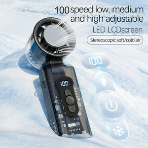 Portable Handheld Fan 3600mAh Rechargeable 100-Speed LED Display
