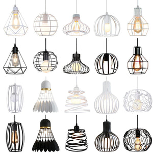 Retro Loft Industrial Pendant Light Wrought Iron Metal Ball E27 Hanging Lamp