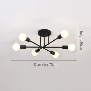 Modern Luxury Branch Chandelier – 6-Speed E27 Ceiling Light for Living Room