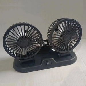 Dual Head Car Cooling Fan 2-Speed USB 5V 12V 24V