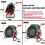 3000W Portable Electric Space Heater with Thermostat Fan & Safety