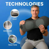 3-in-1 Lumbar Support Pillow Adjustable Back Massager with Heat Memory Foam
