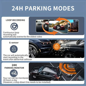 4 Channel 360 Dash Cam Car DVR Front Rear Left Right Camera Parking Monitor