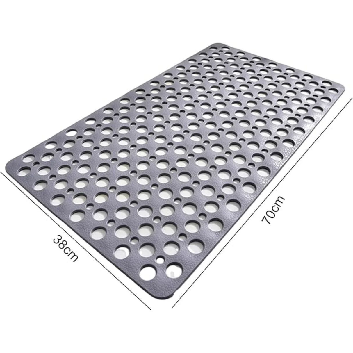 Non Slip Bathtub Shower Mat with Suction Cups Drain Holes 30x17 Inch