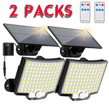 106LED Solar Motion Sensor Outdoor Light Waterproof Security Wall Flood Lamp