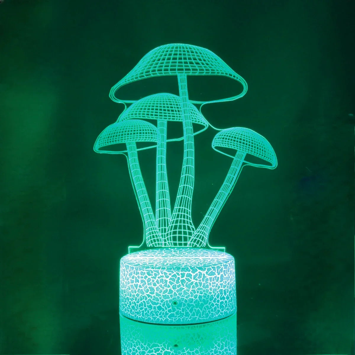 Mushroom 3D LED Night Light for Kids Bedroom Color Changing Illusion Bedside Lamp