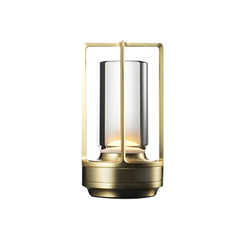 LED Rechargeable Touch Table Lamp Crystal Aluminum Night Light for Home & Restaurant