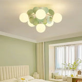 Nordic Green Molecule Glass Chandelier LED Pendant Light Bedroom Home Restaurant