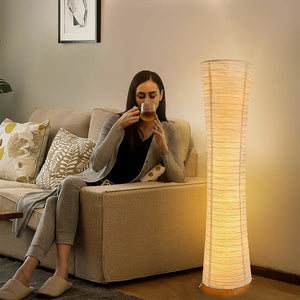 3 Color LED Floor Lamp Dimmable Adjustable Paper Shade for Bedroom Living Room