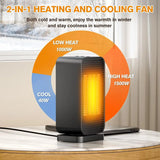 1500W Portable PTC Space Heater with Remote Swing Desk Heater
