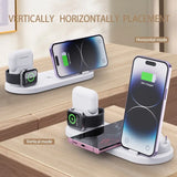 6-in-1 Wireless Charging Station Fast Charger Dock for iPhone 15 14 13 Pro Max
