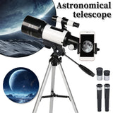 150X Astronomical Telescope 70mm Aperture Portable Refractor with Phone Adapter