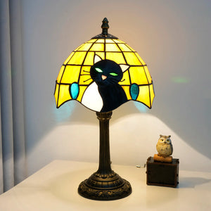 Cute Black Cat Table Lamp Night Light for Kids Bedroom Nursery Desk Decor