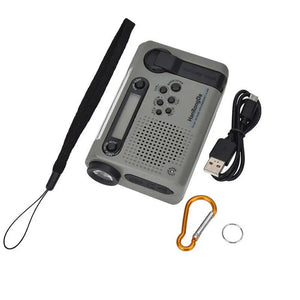 Emergency Solar Hand Crank Radio AM FM SW Weather Power Bank Phone Charger