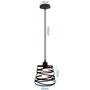 Retro Loft Industrial Pendant Light Wrought Iron Metal Ball E27 Hanging Lamp