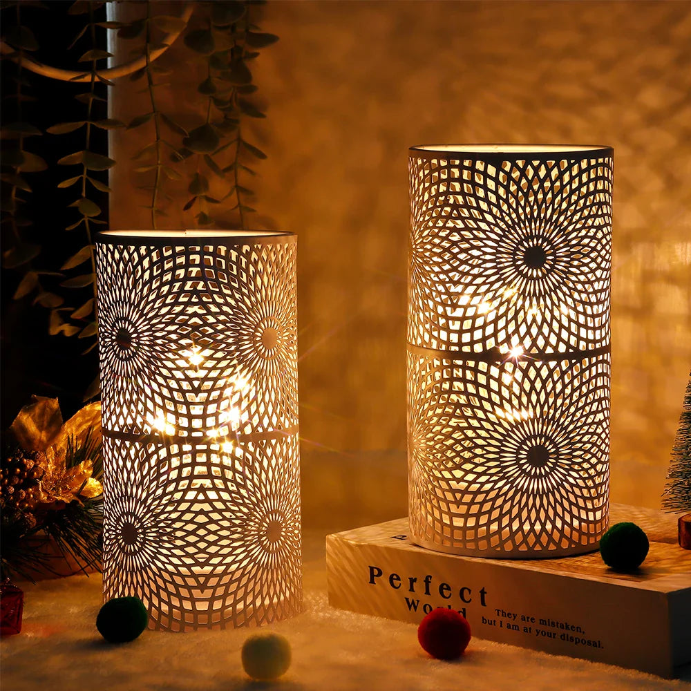 2Pcs Battery LED Table Lamps – Modern Cylinder Cordless Lights for Home & Wedding