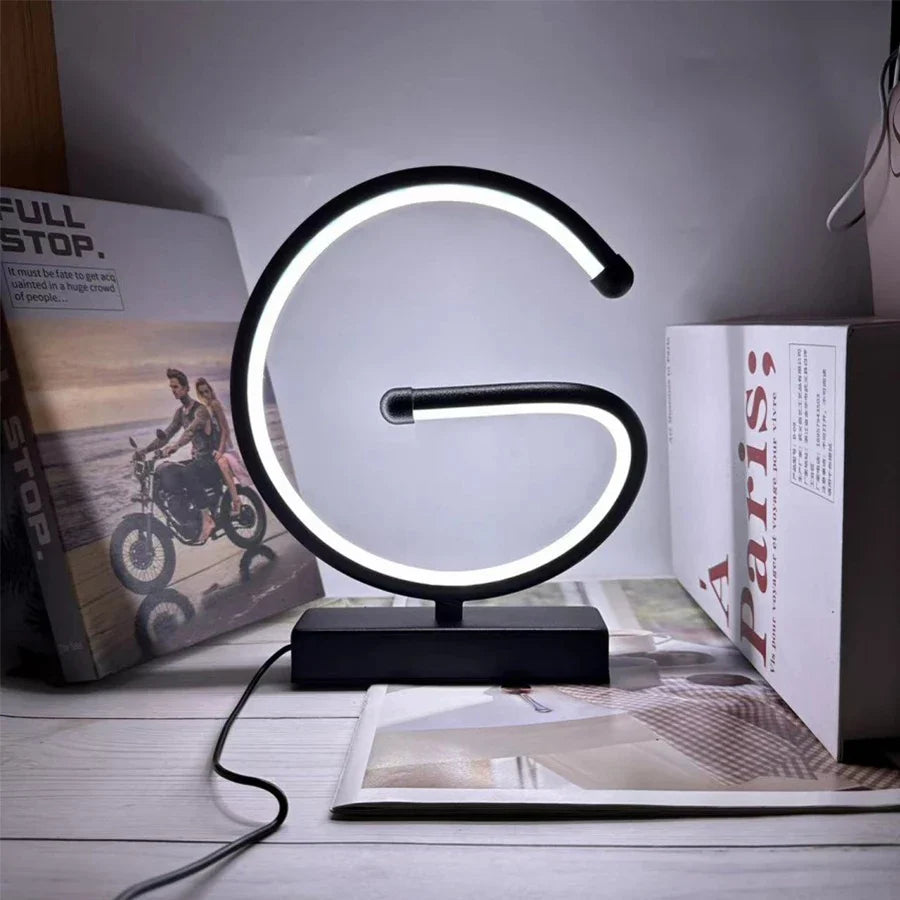 Spiral LED Night Light Dimmable Desk Lamp 3-Color Reading Bedside Bedroom Decor