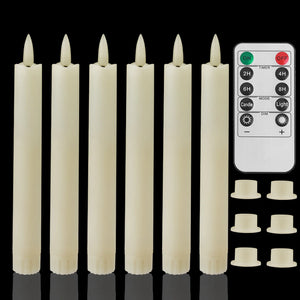 Flameless LED Taper Candles with Remote Flickering Battery Operated Set