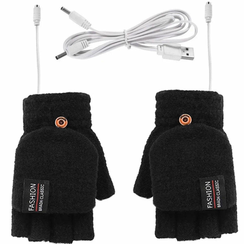 Electric Heated Gloves – USB Rechargeable Winter Hand Warmer for Skiing Sports