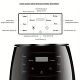 6L Digital Air Fryer Large Capacity Touch Control Non Stick Energy Saving