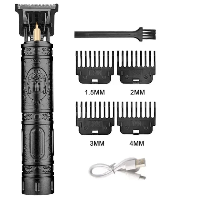 Professional Hair Clipper Beard Trimmer USB Rechargeable Barber Shaver