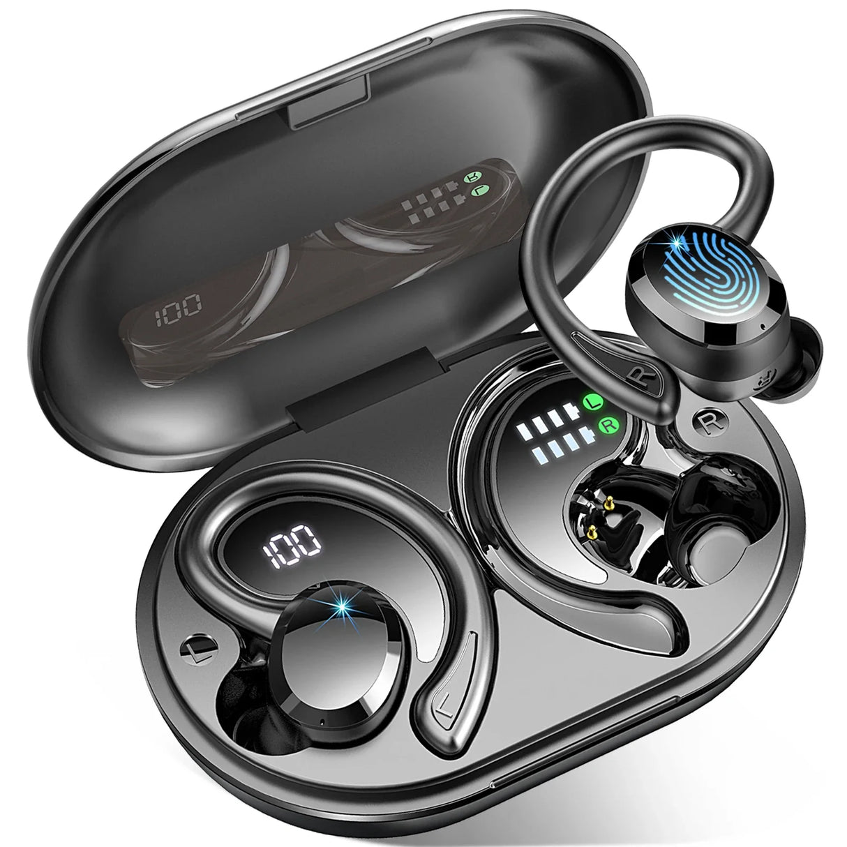 Wireless Bluetooth 5.3 Earbuds Stereo Bass In-Ear Noise Cancelling IP7 Waterproof