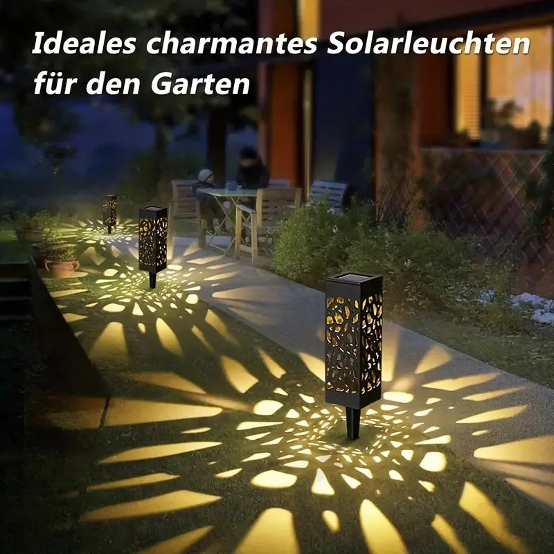 6PCS Solar Garden Stake Lights LED Outdoor Lawn Lamps Waterproof Landscape Decor