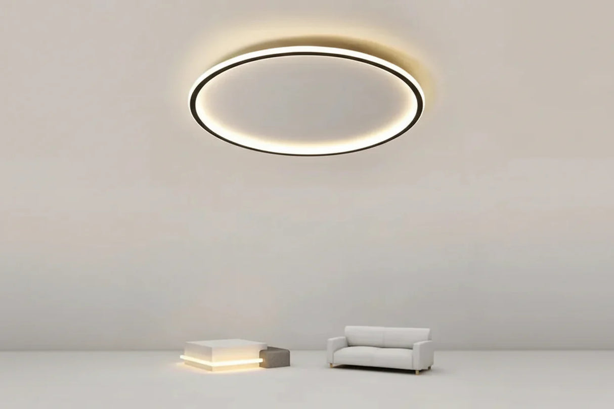 Modern LED Ceiling Light Dimmable Remote Control Round Fixture Bedroom Living
