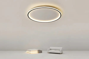 Modern LED Ceiling Light Dimmable Remote Control Round Fixture Bedroom Living