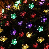 5M 20LED Solar String Lights Cherry Flower Outdoor Waterproof Battery Garden Party