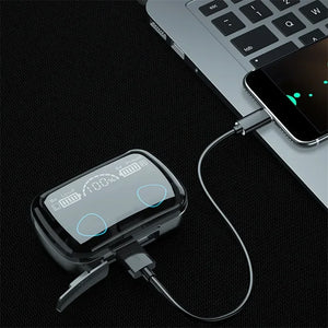 TWS Wireless Earbuds Bluetooth Headphones with Charging Case and Waterproof Stereo Sound