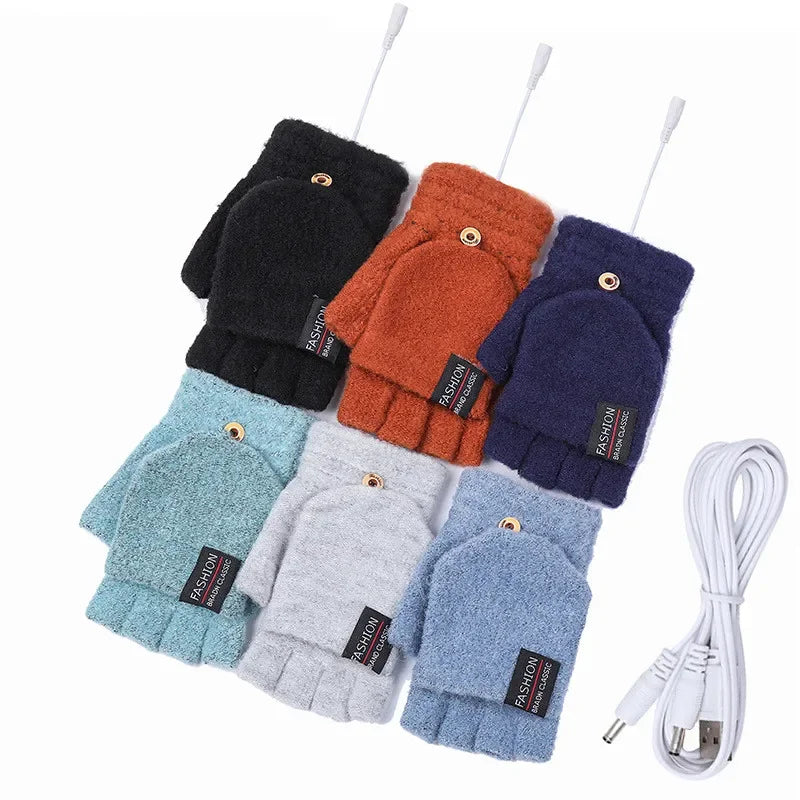 Electric Heated Gloves – USB Rechargeable Winter Hand Warmer for Skiing Sports