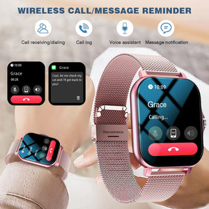 Sports Smart Watch Bluetooth Call Fitness Tracker Message Notifications for iOS Android