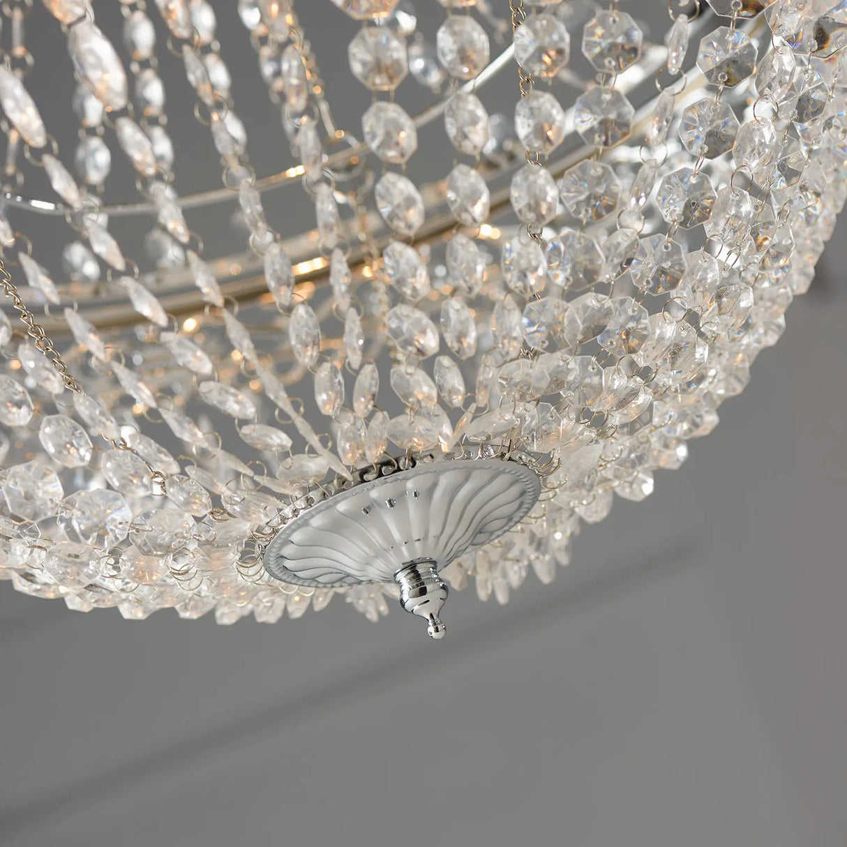 Vintage Crystal Chandelier Lampshade – Ceiling Pendant Light Shade Easy Fit