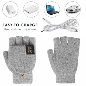 Electric Heated Gloves – USB Rechargeable Winter Hand Warmer for Skiing Sports