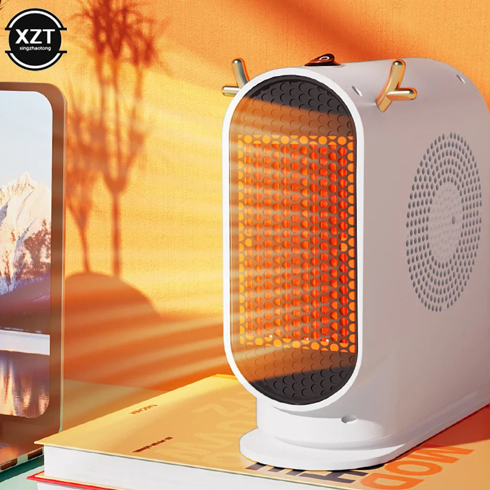 500W Desktop Electric Heater Smart Thermostat Fan Heater Fast Heating for Home