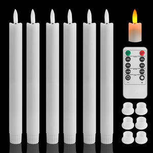 Flameless LED Taper Candles with Remote Flickering Battery Operated Set