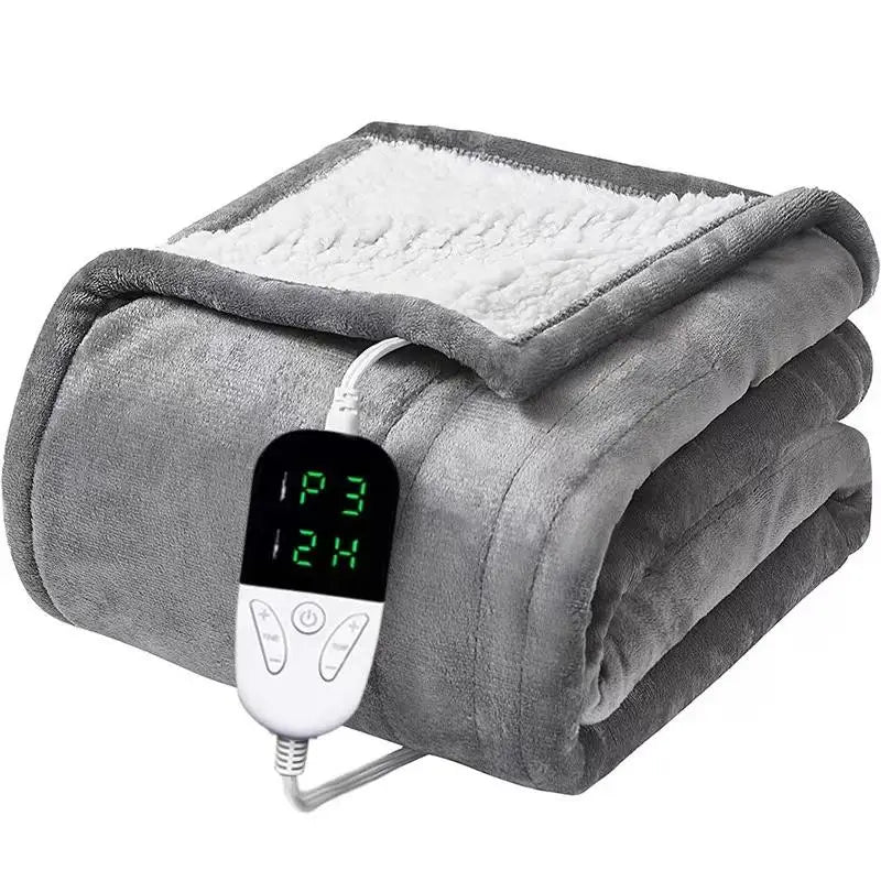 Electric Heated Throw Blanket Soft Washable 6 Heat Levels Auto Shut Off Safety