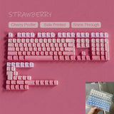 133-Key Gradient Green PBT Keycaps Cherry Profile Double Shot Side Printed Set