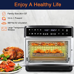 26.4QT Toaster Oven Air Fryer 10-in-1 Digital Convection Countertop Oven